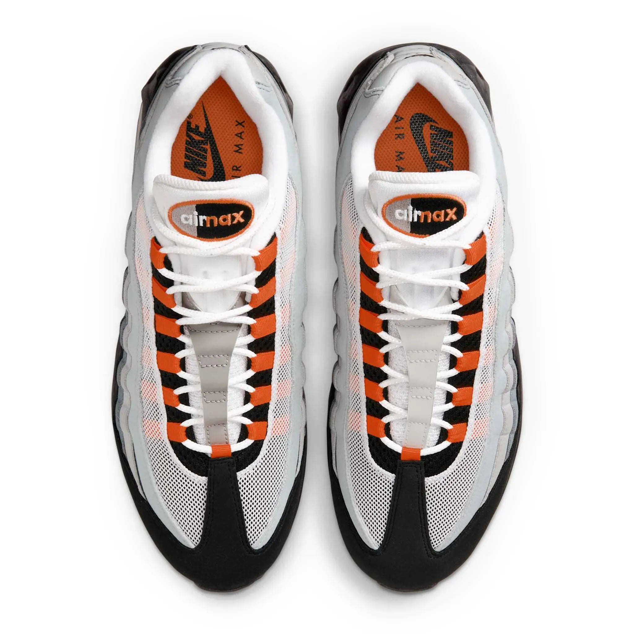 Upper View of Nike Air Max 95 OG Big Bubble Bright Mandarin (2025)HM4740-005